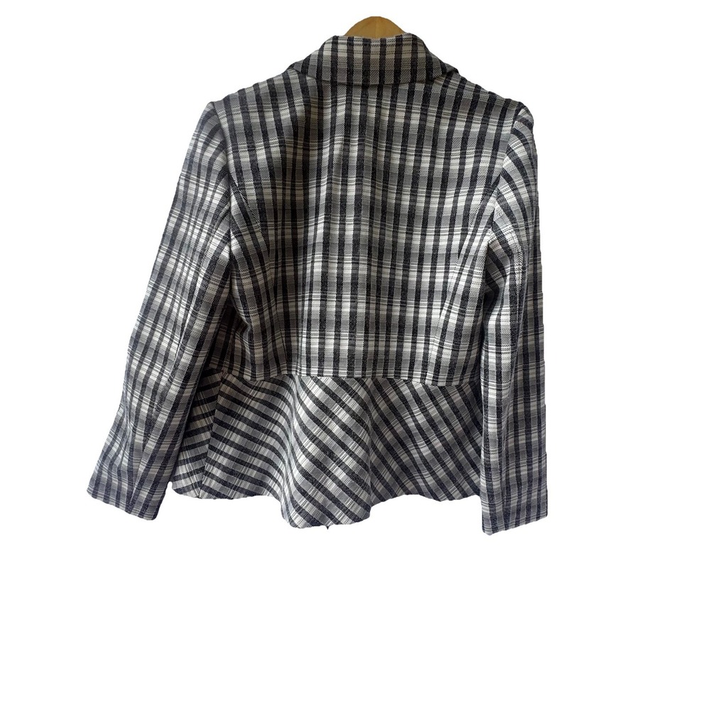 Lewit Chandler Jacket Coat Women's XL Plaid Peplum Wool Blend Blazer $450 New - Picture 4 of 6